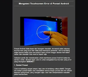 resolve the touchscreen error Screenshot 0