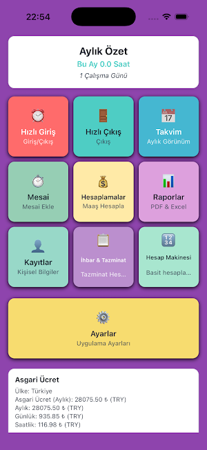 Puantaj Defterim Screenshot 0