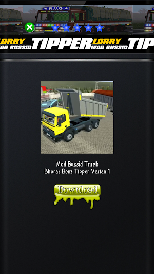 Tipper Lorry Mod Bussid Screenshot 2