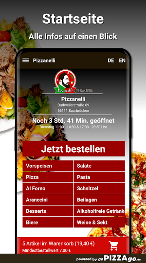 Pizzanelli Saarbrücken Screenshot 1