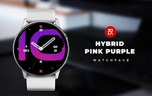 Hybrid Pink Purple Watch Face Screenshot 0