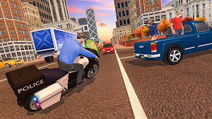 US Police Motor Bike Chase: City Gangster Fight Screenshot 1