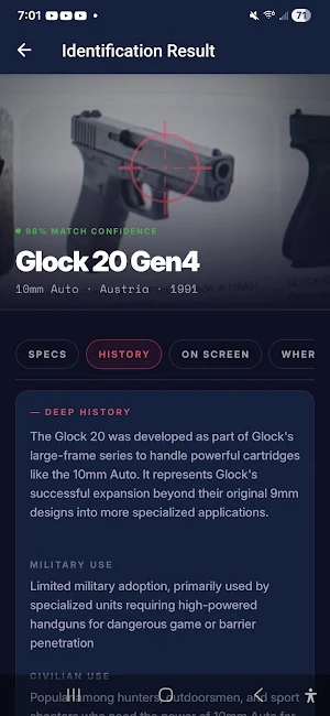 GoBallistic: AI Firearm ID Screenshot 1