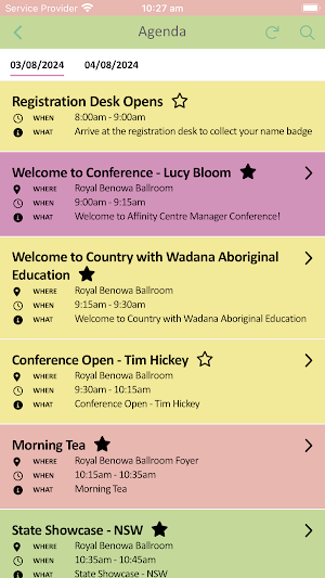 AEG CM Conference App Screenshot 2