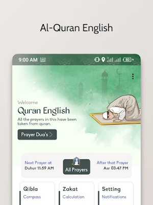 Quran English - Prayer Times Screenshot 2