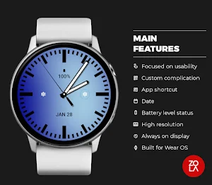Solid Electric Blue Watch Face Screenshot 1