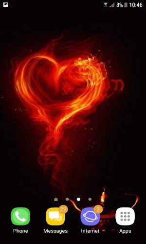 Smokey Red Heart LWP Screenshot 2
