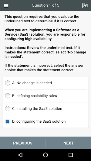 98-364 All-in-One Exam Screenshot 1