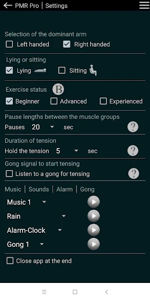Progressive Muscle Relaxation - PMR Pro - English Screenshot 1