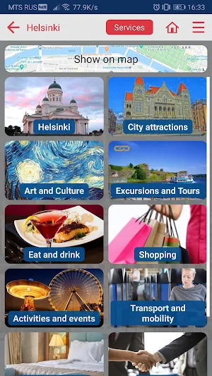 Helsinki city guide Screenshot 1