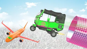 Auto Driving Rickshaw Stunt 3d Screenshot 2