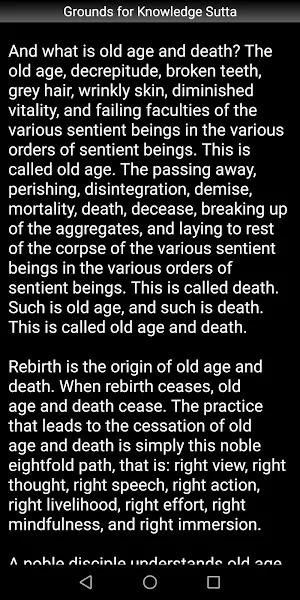 Grounds for Knowledge Sutta Screenshot 2