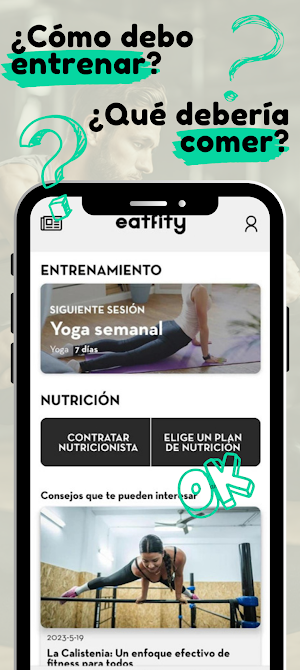 eatfity: fitness y nutrición Screenshot 1