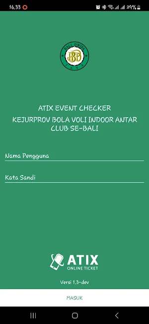 Atix Event Checker Volley Screenshot 0