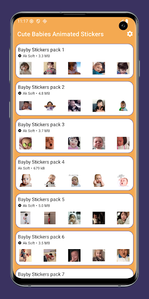Cute Babies Animated Stickers Screenshot 2