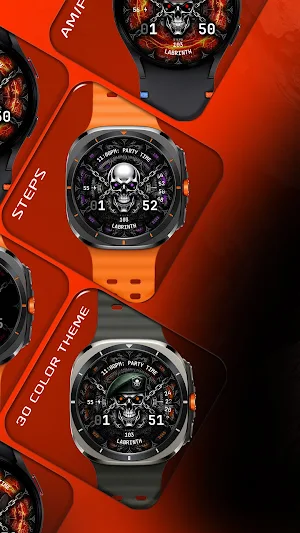 Skull Fire Watch Face 151 Screenshot 3