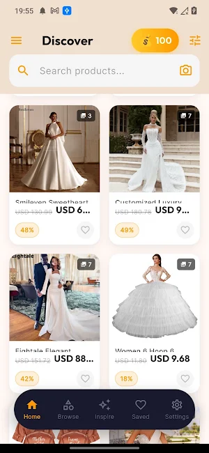 Wedding dress shopping online Screenshot 1