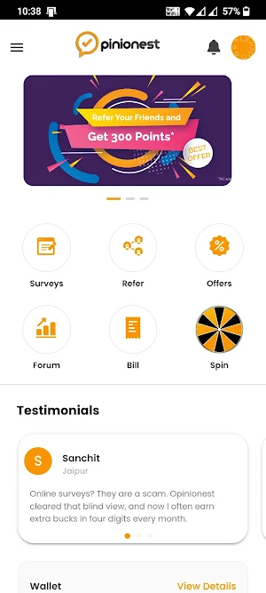 Opinionest: Surveys & rewards Screenshot 1