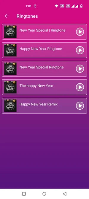 New Year Wishes and  Ringtones Screenshot 1