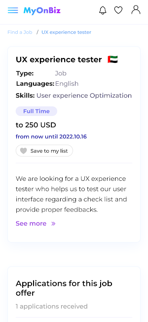 MyOnBiz Screenshot 2