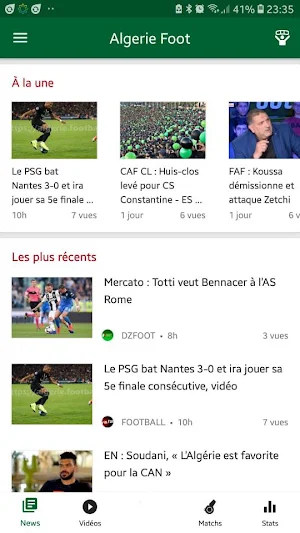 Algeria sport info - News, Videos & Live Score Screenshot 2