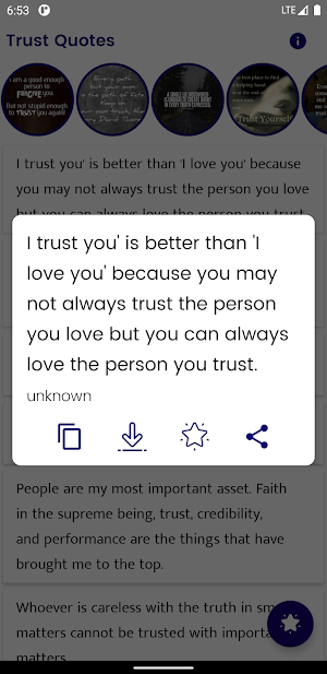 Trust Quotes and Sayings Screenshot 0