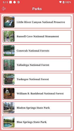 Alabama National and State Parks Screenshot 2
