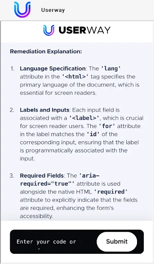 Userway: Coding Companion Screenshot 2