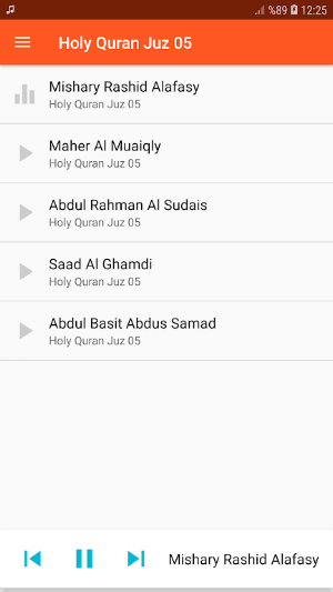 Holy Quran Juz 5 MP3 Screenshot 1