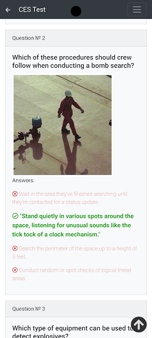 Security Awareness. CES Test Screenshot 1