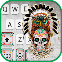 Native American Skull 2 Keyboard Theme