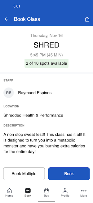 Shredded Health & Performance Screenshot 2
