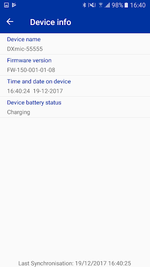 HWM DXmic Pro App Screenshot 2