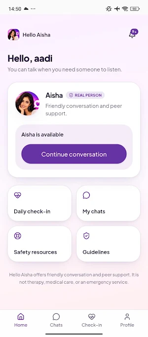 Hello Aisha: Real Human Chat Screenshot 2