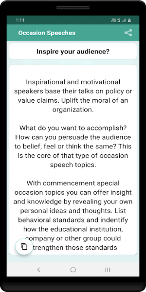 Occasion Speeches Screenshot 1