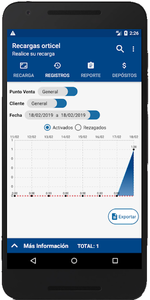 Recargas Orticel Screenshot 3