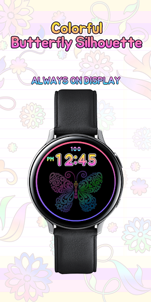 Colorful Butterfly_Watchface Screenshot 1