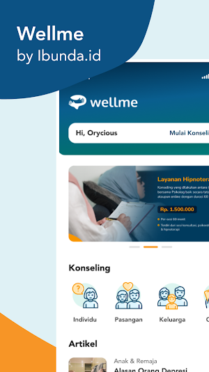 WellMe: Curhat & Konseling Screenshot 0