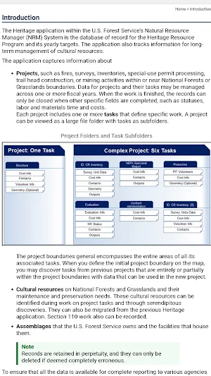 USFS Heritage Mobile Help Screenshot 0