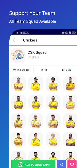 IPL Sticker 2022 WAStickerApps Screenshot 2