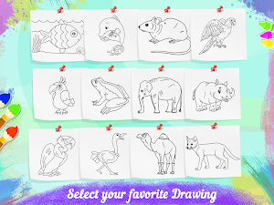 Coloring And Learning Animals - Drawing Book Screenshot 1