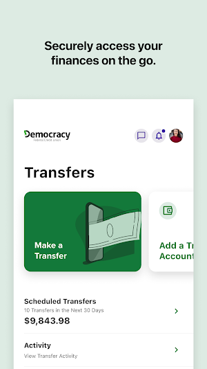 Democracy FCU Mobile Screenshot 1