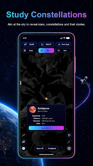 Satellite Scanner: GPS & Stars Screenshot 1