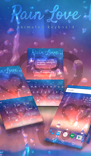 Rain Love Animated Keyboard +  Screenshot 0