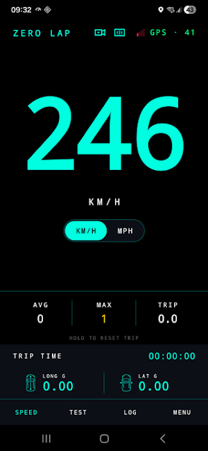 Zero Lap: GPS Speedometer Screenshot 1