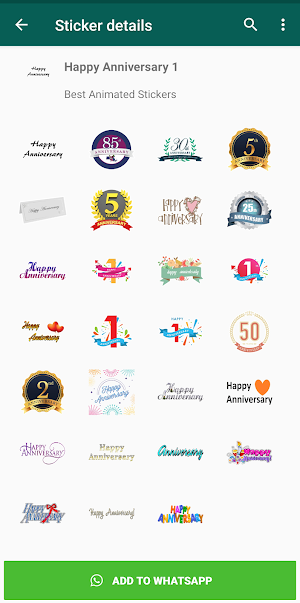Anniversary Stickers Whatsapp Screenshot 1