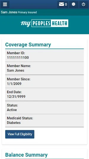 MyPeoplesHealth Screenshot 1