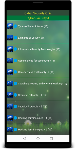 Cyber Security Quiz Screenshot 1