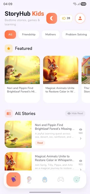 StoryHub Kids Stories & Games Screenshot 0