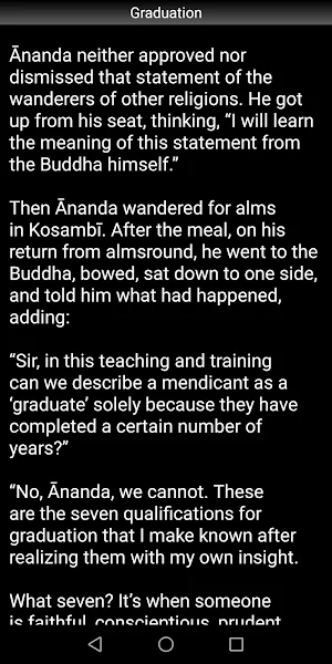 Graduation Sutta - Buddhism Screenshot 2